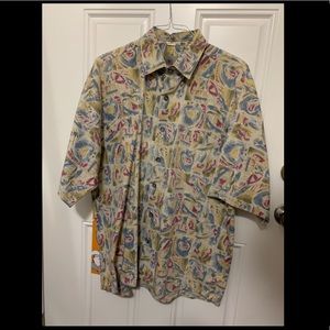 Vintage Territory Ahead Button Up Shirt Size Large